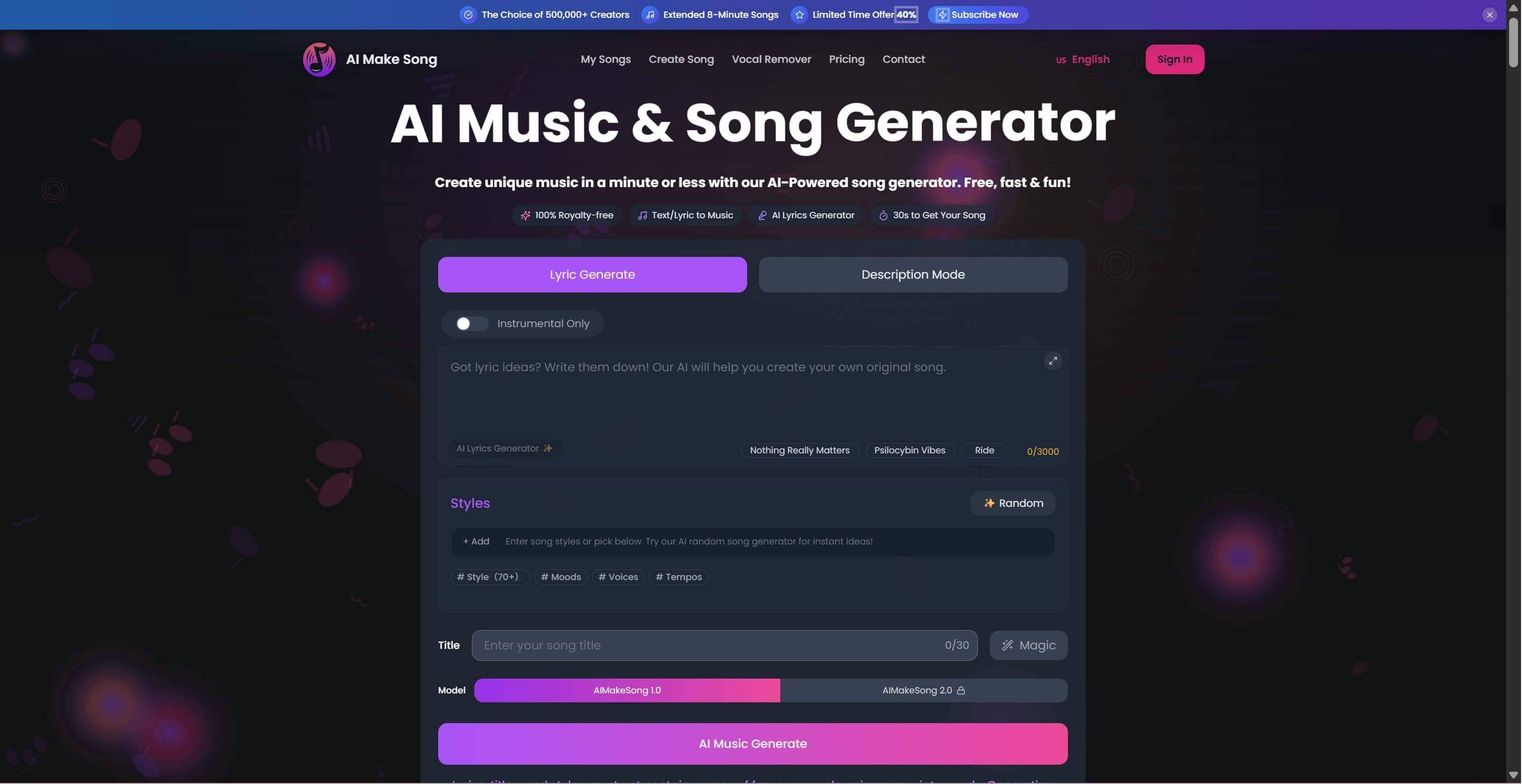 Cómo Crear Canciones con Texto en Línea usando AIMakeSong